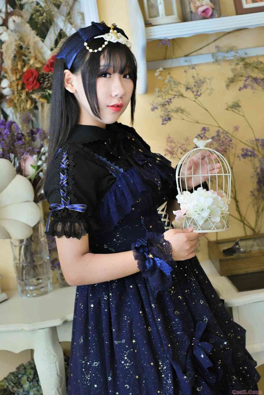 Lolita星光未眠黑提子魔法少女衣服星光闪闪!