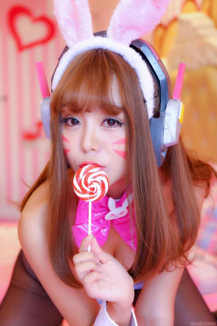 守望先锋 D.va 同人蕾丝兔耳第一次见穿高跟！