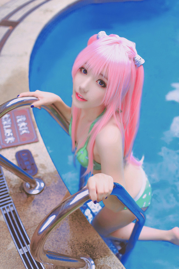 [cosplay]歌姬计划F 巡音 泳装[二次元cos]