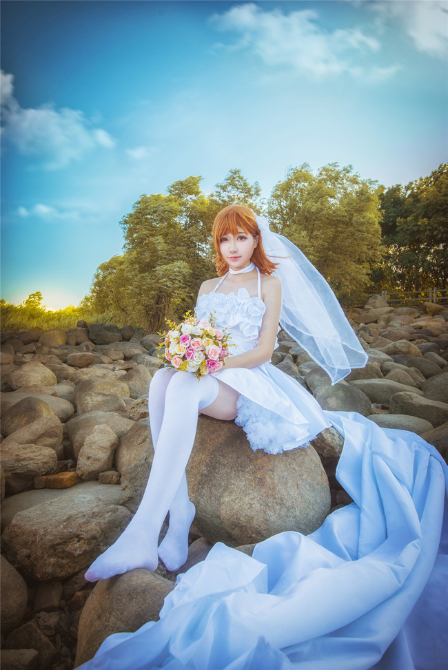 [cosplay]《某科学的超电磁炮》呐，不想看我穿婚纱的样子吗[二次元cos]