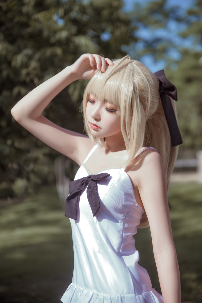 [cosplay]正片 saber白色常服[二次元cos]