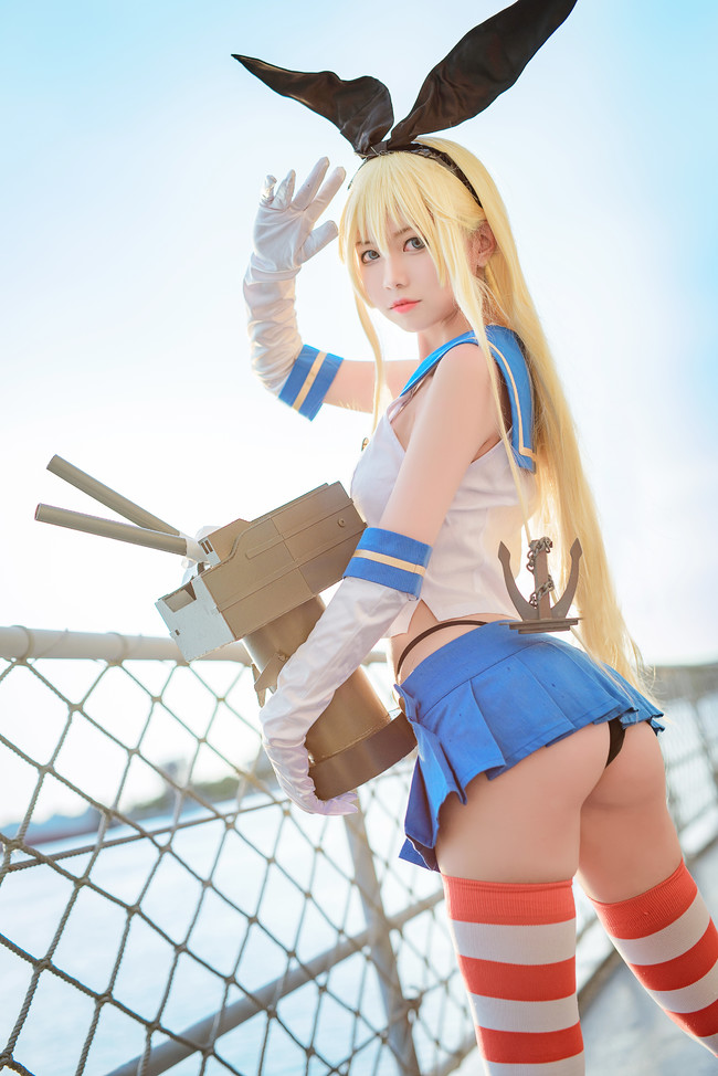 [cosplay]我是驅逐艦島風。速度的話不會輸給任何人的。疾如島風，de[二次元cos]