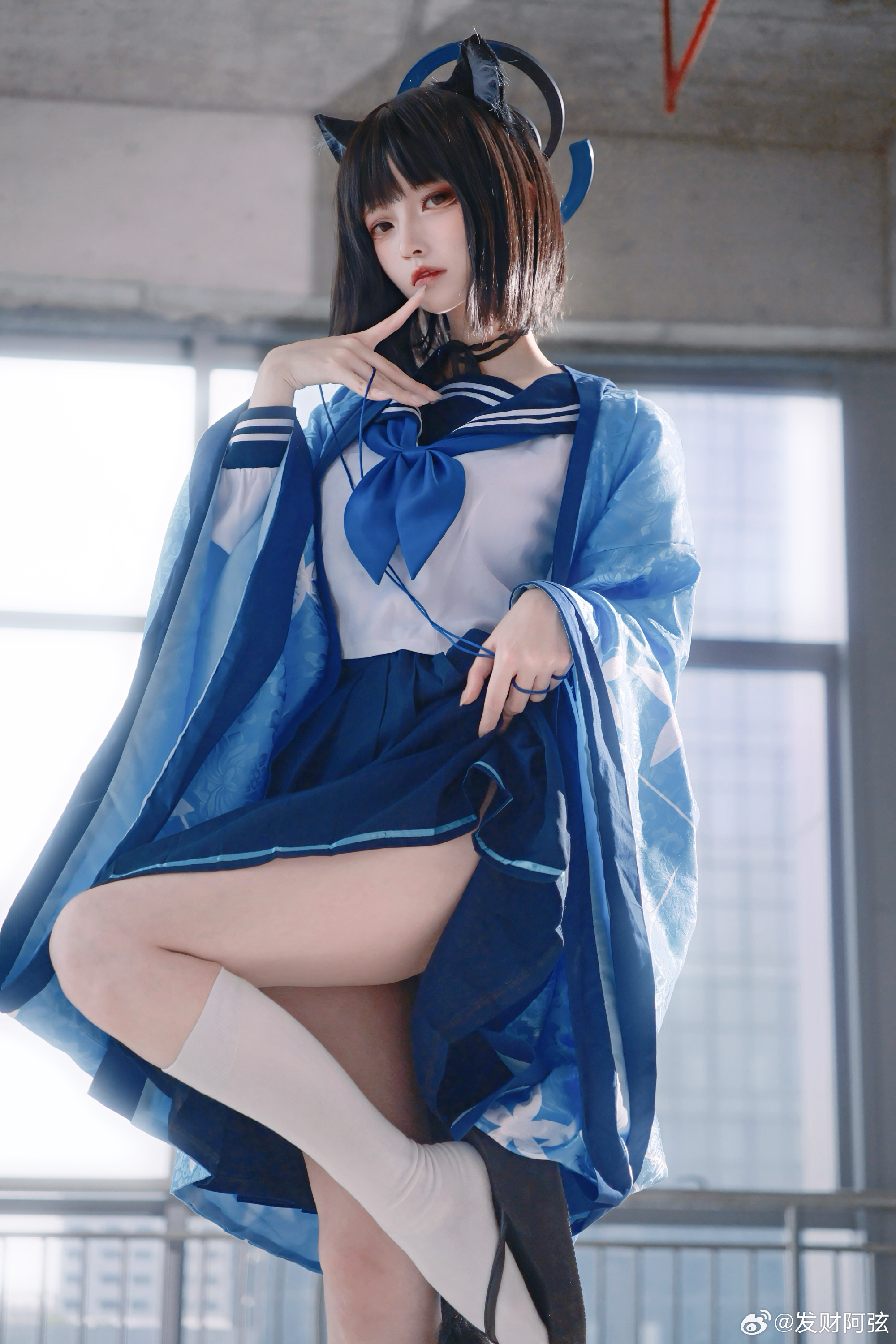 cosplay 老师，你真觉得我是来帮你的吗？‍⬛ 蔚蓝档案 桐生桔梗@发财阿弦